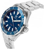 Buy Shop Tag Heuer Aquaracer Blue Dial Quartz Silver Steel Strap Watch for Men - WAY111C.BA0928 USA Online