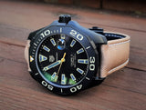Buy Shop Tag Heuer Aquaracer 300 Calibre 5 Automatic Black Dial Brown Nylon Strap Watch for Men - WAY208C.FC6383 USA Online