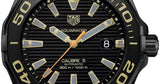 Buy Shop Tag Heuer Aquaracer 300 Calibre 5 Automatic Black Dial Brown Nylon Strap Watch for Men - WAY208C.FC6383 USA Online