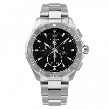 Buy Shop Tag Heuer Aquaracer Chronograph Black Dial Silver Steel Strap Watch for Men - CAY1110.BA0927 USA Online