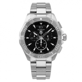 Buy Shop Tag Heuer Aquaracer Chronograph Black Dial Silver Steel Strap Watch for Men - CAY1110.BA0927 USA Online