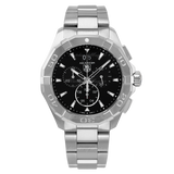 Buy Shop Tag Heuer Aquaracer Chronograph Black Dial Silver Steel Strap Watch for Men - CAY1110.BA0927 USA Online