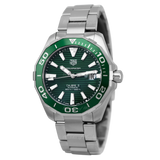 Buy Shop Tag Heuer Aquaracer Green Dial Watch for Men - WAY201S.BA0927 USA Online