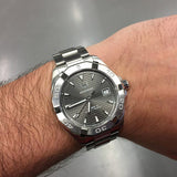 Buy Shop Tag Heuer Aquaracer Automatic Anthracite Grey Dial Silver Steel Strap Watch for Men - WAY2113.BA0928 USA Online