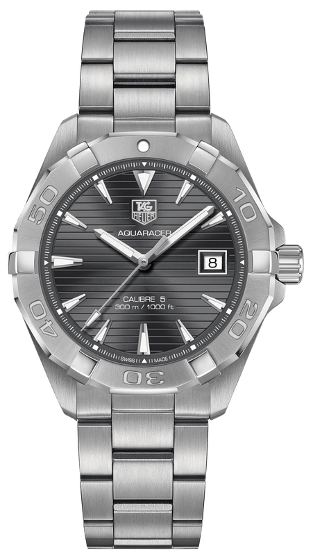 Buy Shop Tag Heuer Aquaracer Automatic Anthracite Grey Dial Silver Steel Strap Watch for Men - WAY2113.BA0928 USA Online