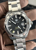 Buy Shop Tag Heuer Aquaracer Automatic Black Dial Silver Steel Strap Watch for Men - WAY2010.BA0927 USA Online