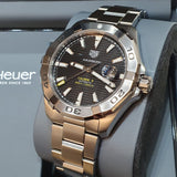 Buy Shop Tag Heuer Aquaracer Automatic Black Dial Silver Steel Strap Watch for Men - WAY2010.BA0927 USA Online