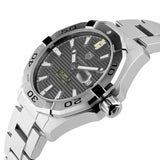 Buy Shop Tag Heuer Aquaracer Automatic Black Dial Silver Steel Strap Watch for Men - WAY2010.BA0927 USA Online
