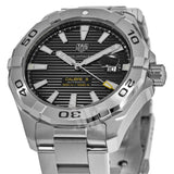 Buy Shop Tag Heuer Aquaracer Automatic Black Dial Silver Steel Strap Watch for Men - WAY2010.BA0927 USA Online