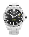 Buy Shop Tag Heuer Aquaracer Automatic Black Dial Silver Steel Strap Watch for Men - WAY2010.BA0927 USA Online