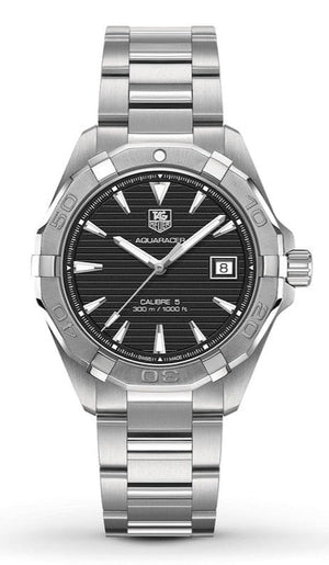 Buy Shop Tag Heuer Aquaracer Automatic Black Dial Silver Steel Strap Watch for Men - WAY2110.BA0928 USA Online