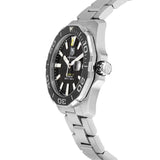 Buy Shop Tag Heuer Aquaracer Automatic Black Dial Silver Steel Strap Watch for Men - WAY211A.BA0928 USA Online