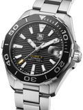 Buy Shop Tag Heuer Aquaracer Automatic Black Dial Silver Steel Strap Watch for Men - WAY211A.BA0928 USA Online