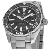 Buy Shop Tag Heuer Aquaracer Automatic Black Dial Silver Steel Strap Watch for Men - WAY211A.BA0928 USA Online
