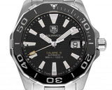 Buy Shop Tag Heuer Aquaracer Automatic Black Dial Silver Steel Strap Watch for Men - WAY211A.BA0928 USA Online