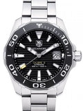 Buy Shop Tag Heuer Aquaracer Automatic Black Dial Silver Steel Strap Watch for Men - WAY211A.BA0928 USA Online