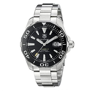 Buy Shop Tag Heuer Aquaracer Automatic Black Dial Silver Steel Strap Watch for Men - WAY211A.BA0928 USA Online