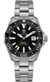 Buy Shop Tag Heuer Aquaracer Automatic Black Dial Silver Steel Strap Watch for Men - WAY211A.BA0928 USA Online