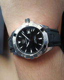 Buy Shop Tag Heuer Aquaracer Automatic Caliber 5 Black Dial Black Rubber Strap Watch for Men - WAY2110.FT8021 USA Online