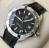 Buy Shop Tag Heuer Aquaracer Automatic Caliber 5 Black Dial Black Rubber Strap Watch for Men - WAY2110.FT8021 USA Online