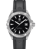 Buy Shop Tag Heuer Aquaracer Automatic Caliber 5 Black Dial Black Rubber Strap Watch for Men - WAY2110.FT8021 USA Online