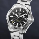 Buy Shop Tag Heuer Aquaracer Automatic Caliber 5 Black Dial Silver Steel Strap Watch for Men - WBD2110.BA0928 USA Online