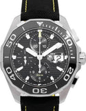 Buy Shop Tag Heuer Aquaracer Automatic Chronograph Black Dial Black Nylon Strap Watch for Men - CAY211A.FC6361 USA Online