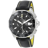 Buy Shop Tag Heuer Aquaracer Automatic Chronograph Black Dial Black Nylon Strap Watch for Men - CAY211A.FC6361 USA Online
