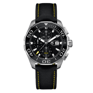 Buy Shop Tag Heuer Aquaracer Automatic Chronograph Black Dial Black Nylon Strap Watch for Men - CAY211A.FC6361 USA Online
