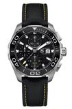 Buy Shop Tag Heuer Aquaracer Automatic Chronograph Black Dial Black Nylon Strap Watch for Men - CAY211A.FC6361 USA Online