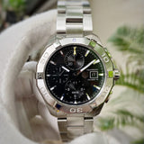 Buy Shop Tag Heuer Aquaracer Automatic Chronograph Black Dial Silver Steel Strap Watch for Men - CAY2110.BA0927 USA Online