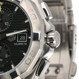 Buy Shop Tag Heuer Aquaracer Automatic Chronograph Black Dial Silver Steel Strap Watch for Men - CAY2110.BA0927 USA Online
