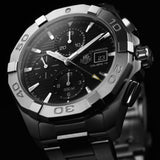 Buy Shop Tag Heuer Aquaracer Automatic Chronograph Black Dial Silver Steel Strap Watch for Men - CAY2110.BA0927 USA Online