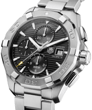 Buy Shop Tag Heuer Aquaracer Automatic Chronograph Black Dial Silver Steel Strap Watch for Men - CAY2110.BA0927 USA Online