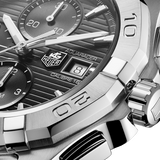 Buy Shop Tag Heuer Aquaracer Automatic Chronograph Black Dial Silver Steel Strap Watch for Men - CAY2110.BA0927 USA Online