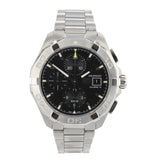 Buy Shop Tag Heuer Aquaracer Automatic Chronograph Black Dial Silver Steel Strap Watch for Men - CAY2110.BA0927 USA Online