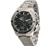 Buy Shop Tag Heuer Aquaracer Automatic Chronograph Black Dial Silver Steel Strap Watch for Men - CAY2110.BA0927 USA Online