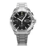 Buy Shop Tag Heuer Aquaracer Automatic Chronograph Black Dial Silver Steel Strap Watch for Men - CAY2110.BA0927 USA Online