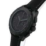 Buy Shop Tag Heuer Aquaracer Automatic Chronograph Special Edition Titanium Grey Dial Black Leather Strap Watch for Men - CAY218B.FC6370 USA Online