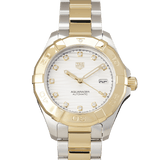 Buy Shop Tag Heuer Aquaracer Automatic Diamonds Silver Dial Two Tone Steel Strap Watch for Women - WBD2321.BB0320 USA Online