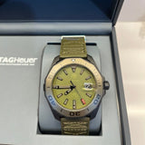 Buy Shop Tag Heuer Aquaracer Automatic Green Dial Khakhi Green Nylon Strap Watch for Men - WAY208E.FC8222 USA Online