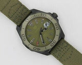 Buy Shop Tag Heuer Aquaracer Automatic Green Dial Khakhi Green Nylon Strap Watch for Men - WAY208E.FC8222 USA Online