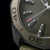 Buy Shop Tag Heuer Aquaracer Automatic Green Dial Khakhi Green Nylon Strap Watch for Men - WAY208E.FC8222 USA Online