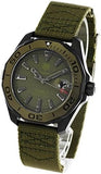 Buy Shop Tag Heuer Aquaracer Automatic Green Dial Khakhi Green Nylon Strap Watch for Men - WAY208E.FC8222 USA Online