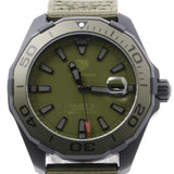 Buy Shop Tag Heuer Aquaracer Automatic Green Dial Khakhi Green Nylon Strap Watch for Men - WAY208E.FC8222 USA Online