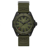 Buy Shop Tag Heuer Aquaracer Automatic Green Dial Khakhi Green Nylon Strap Watch for Men - WAY208E.FC8222 USA Online