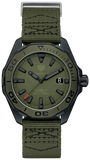 Buy Shop Tag Heuer Aquaracer Automatic Green Dial Khakhi Green Nylon Strap Watch for Men - WAY208E.FC8222 USA Online