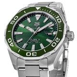 Buy Shop Tag Heuer Aquaracer Calibre 5 Green Dial Silver Steel Strap Watch for Men - WAY201S.BA0927 USA Online