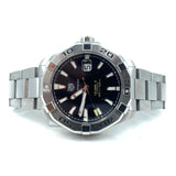 Buy Shop Tag Heuer Aquaracer Automatic Match Timer Black Dial Silver Steel Strap Watch for Men - WAY201G.BA0927 USA Online