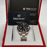 Buy Shop Tag Heuer Aquaracer Automatic Match Timer Black Dial Silver Steel Strap Watch for Men - WAY201G.BA0927 USA Online